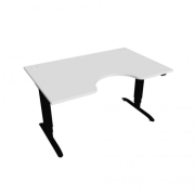 Pracovný stôl Motion Ergo, ZO, 3S, 140x61-128,x90 cm, biela/čierna